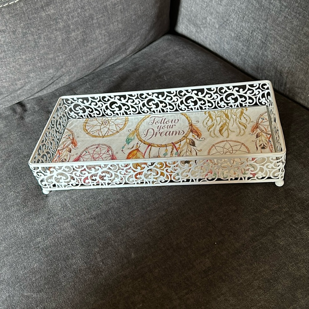 Follow Your Dreams Make up Cosmetic Beauty Perfume Vanity Bathroom Tray
